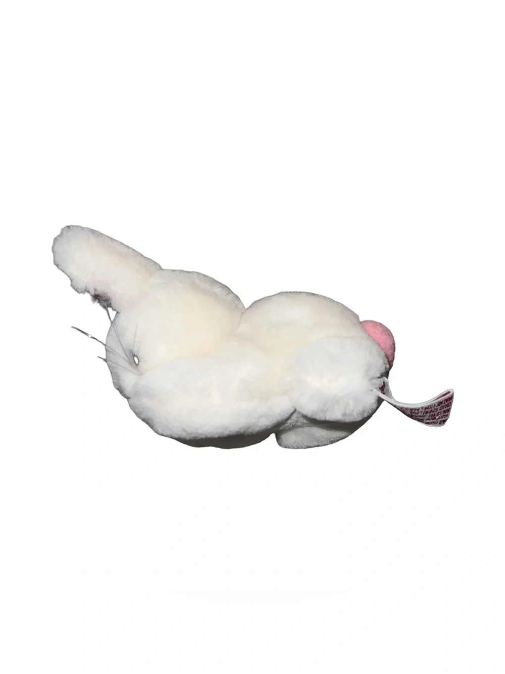 Vintage Just Friends Small White Pink Bunny Rabbit Stuffed Animal Plush 4”